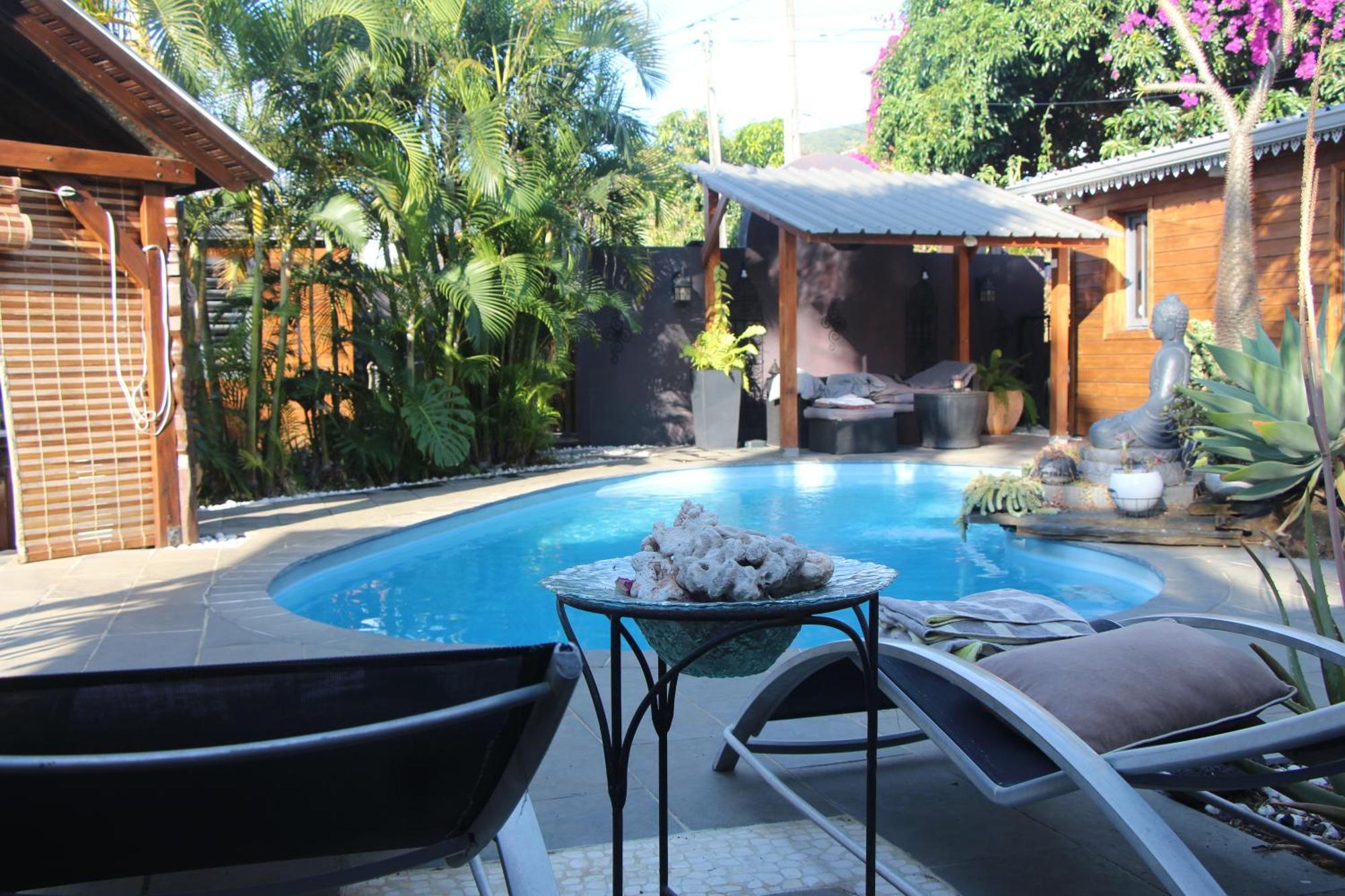 La Liane De Jade 974-Lodge Le Palissandre - Jacuzzi Privatif - Piscine Chauffee Le Bois de Nefles  Экстерьер фото
